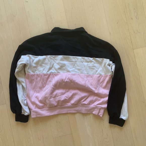 Collared Colorblock Sweatshirt - Picture 2 of 2